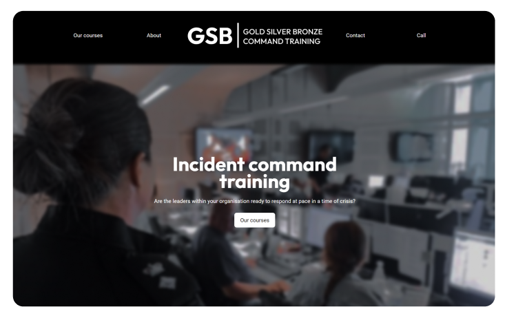 GSB Command training website homepage