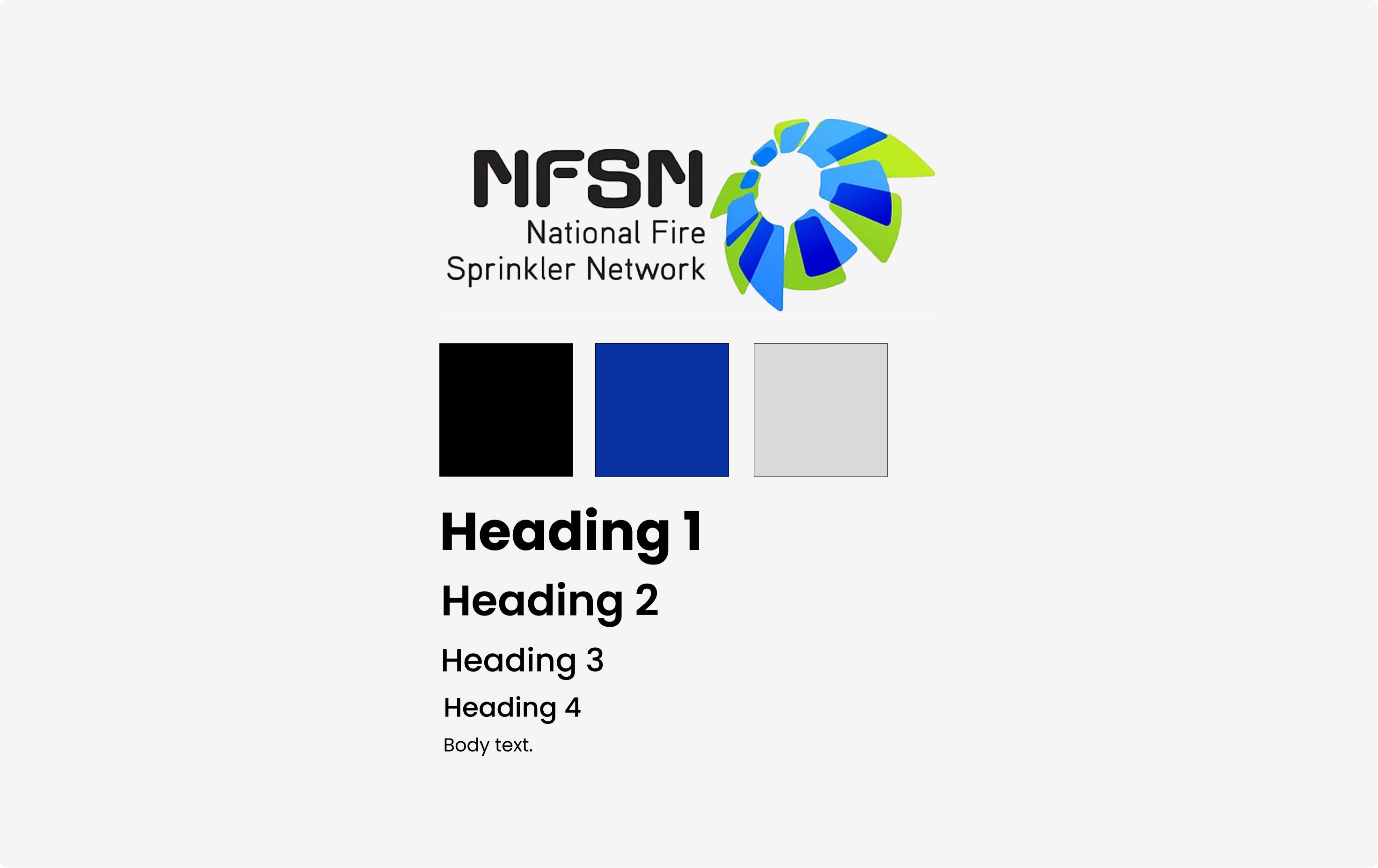 NFSN branding, including logo and font style and sizes.